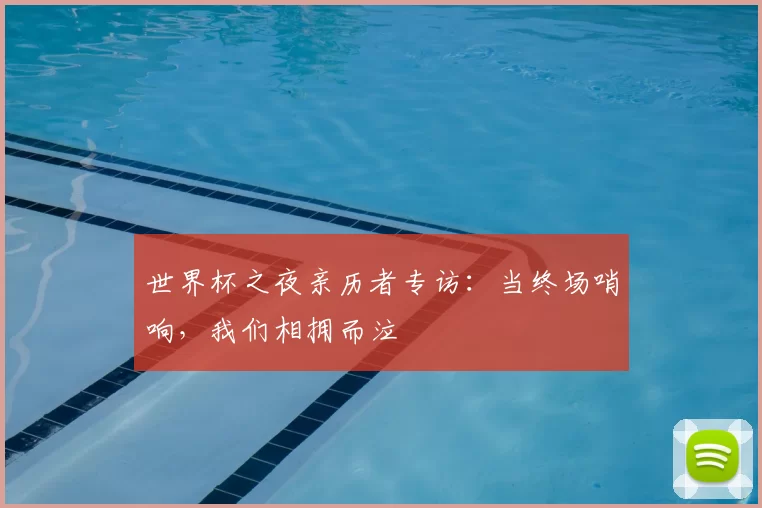 世界杯之夜亲历者专访:当终场哨响,我们相拥而泣