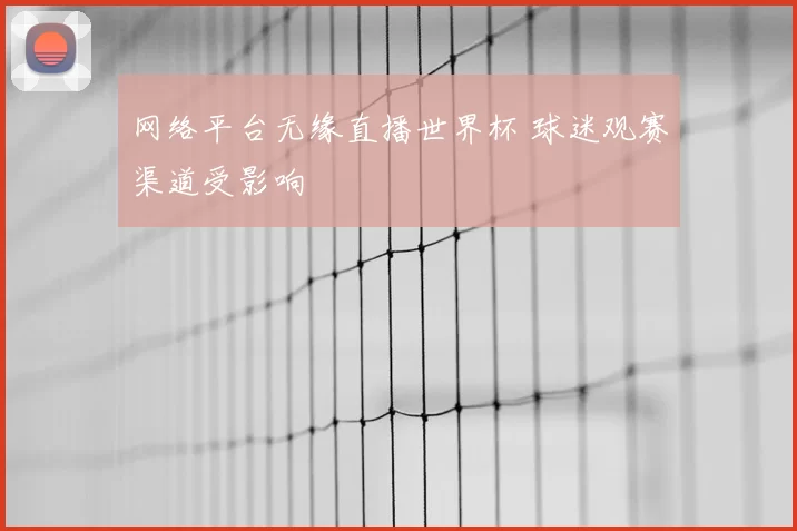 网络平台无缘直播世界杯 球迷观赛渠道受影响