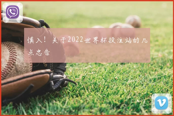 慎入!关于2022世界杯投注站的几点忠告